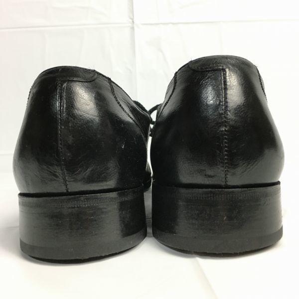 80er-90er Vintage Florsheim U-Tip Businessschuhe Größe 11B 27.5-28.5 Schwarz Herren(GEBRAUCHT)