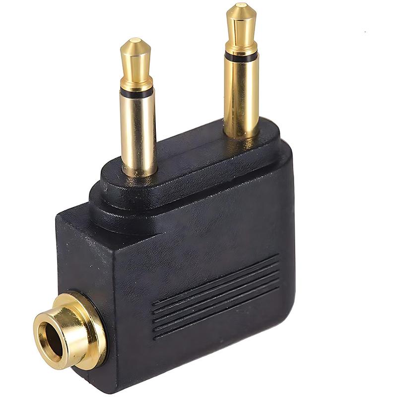 1-10 PEZZI Adattatore Audio per Aereo Spina AUX da 3,5 mm Convertitore Audio per Cuffie Auricolari da Aereo Per Cuffie da Viaggio Aereo Vendita all'Ingrosso