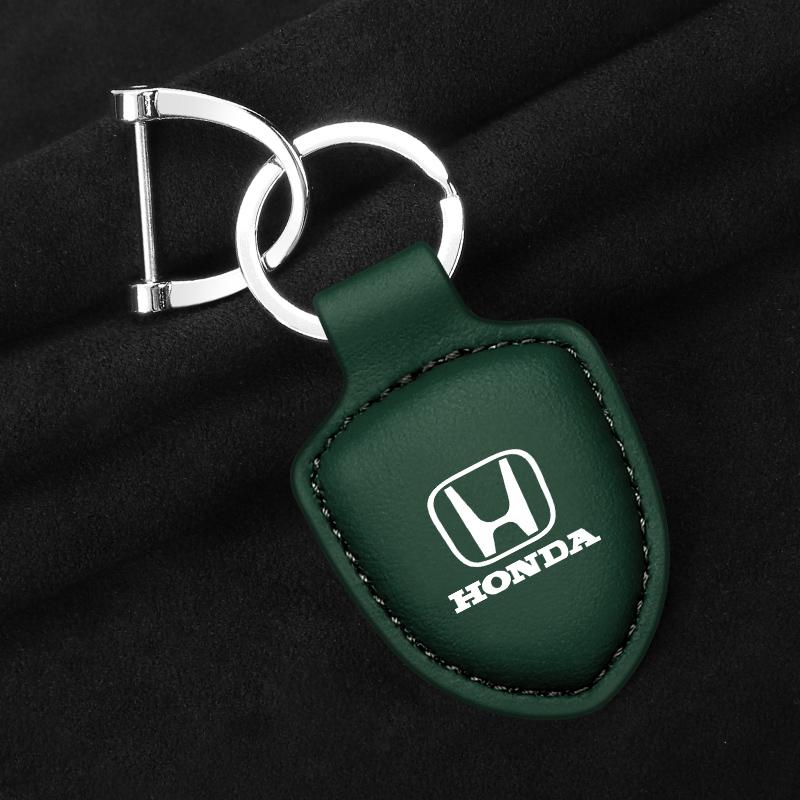 PU Leather Car Keychain Key Decoration Ring Anti-Loss Pendants For Honda Civic Accord Fit City Vezel CR-V Odyssey Pilot Jazz HRVOW3