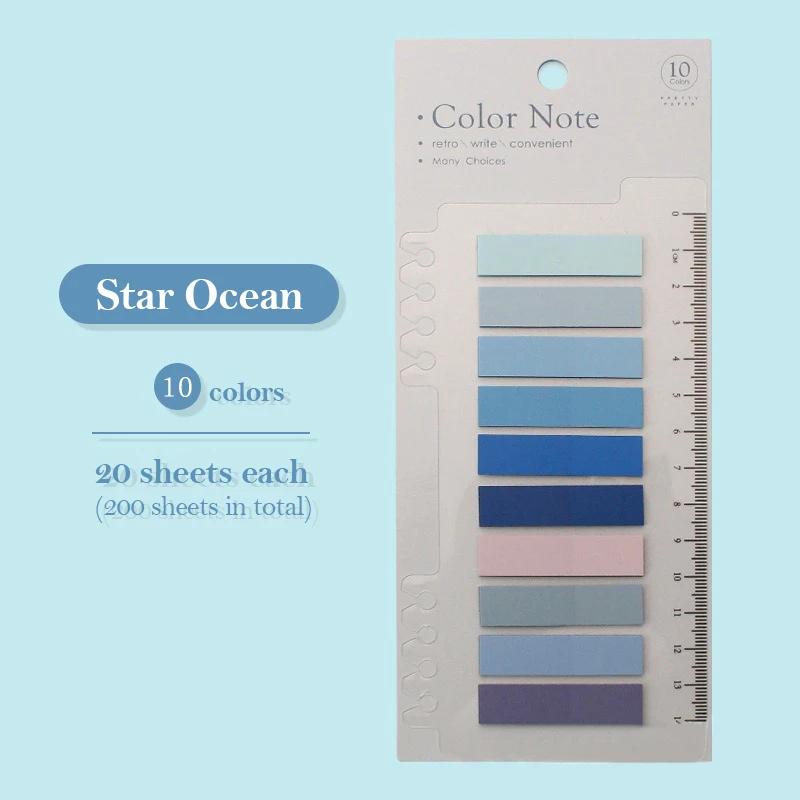 200 Sheets Transparent Sticky Notes Self-Adhesive Reading Annotation for Books Notepad Bookmarks Memo Pad Index Tabs