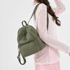Solid Color Backpack Student Schoolbag Travel Bag Women's Lightweight Backpack