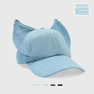 Personality Cute Fox Ears Cowboy Baseball Cap Men'S And Women'S Metal Buckle Trend Sunshade Adjustable Hip Hop Hat