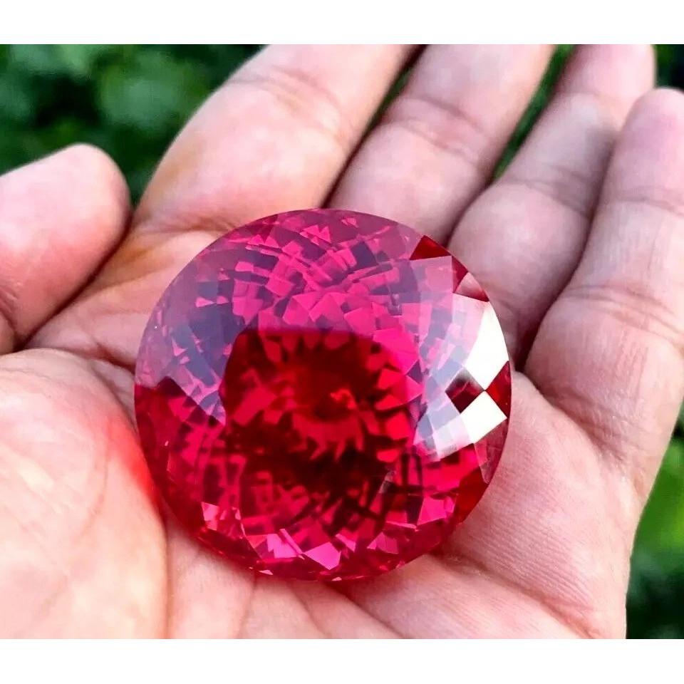 Excellent Padparadscha Natural Ceylon Superb Round Shape Loose Gemstone