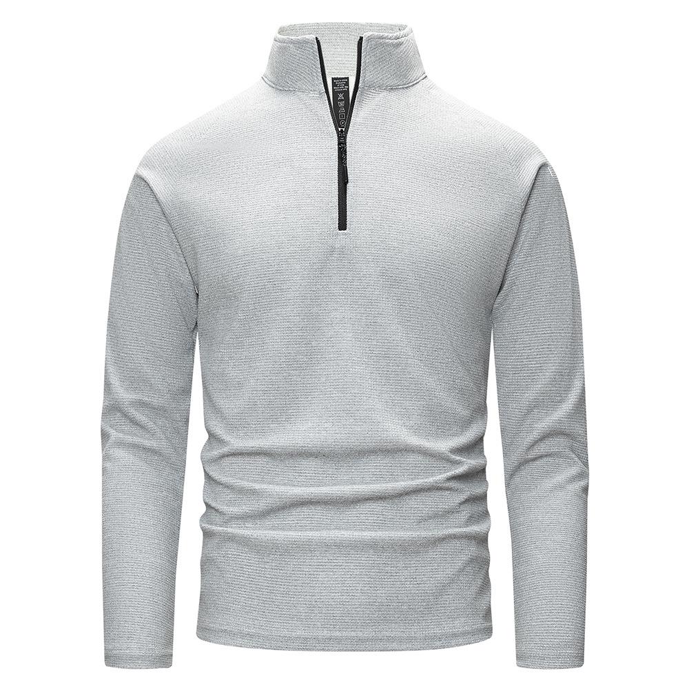 Men's Quick-Dry Elastic Long-Sleeve T-Shirt - Brushed Fleece Winter Hiking Base Layer