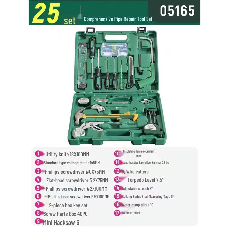 SATA 25-Piece Luxury Home Tool Box Set