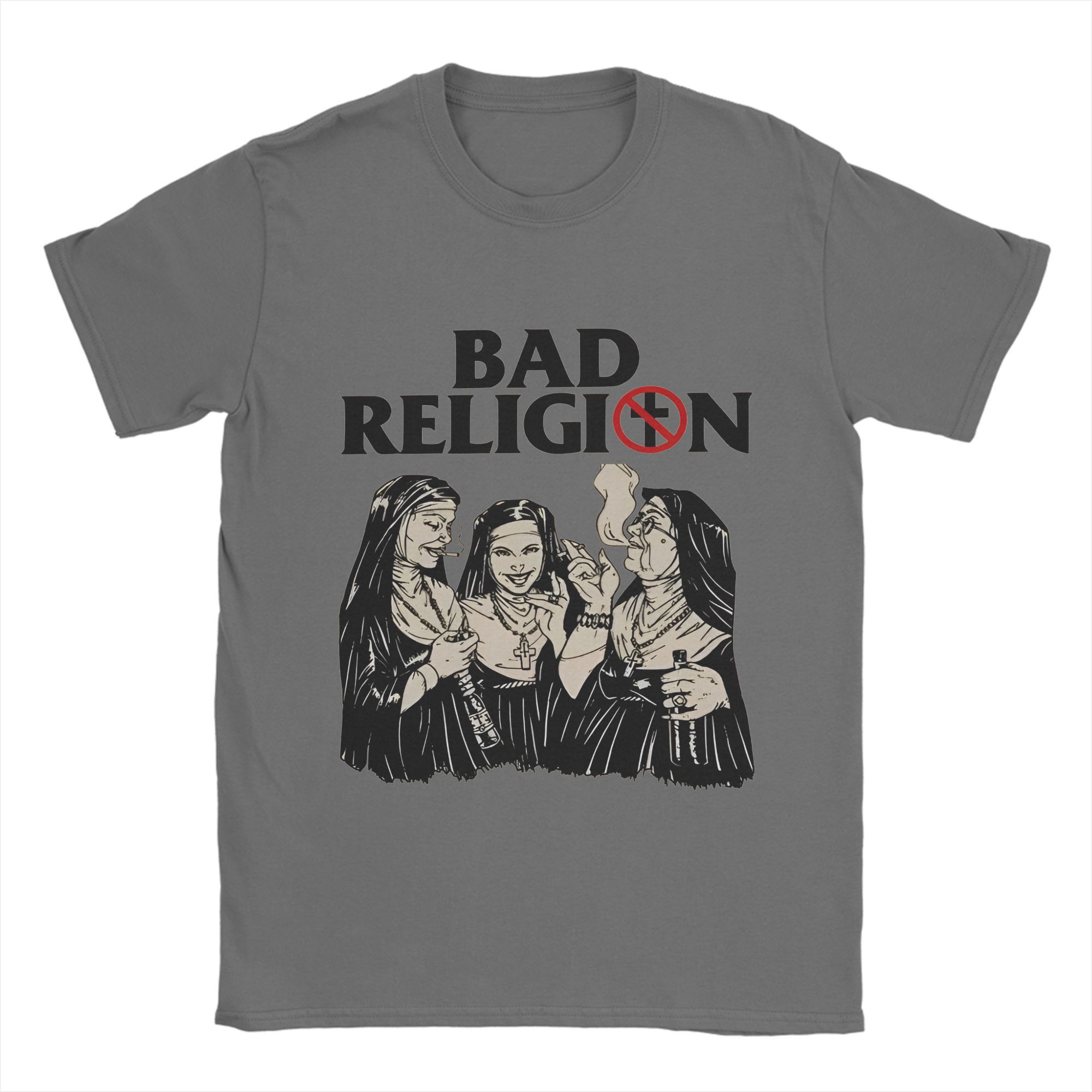 

Повсякденні футболки Bad Religion для чоловіків з круглим вирізом 100% бавовна Футболки з коротким рукавом Класичні топи S