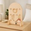 Wooden Jewelry Storage Rack Arch Ring Holder Multifunctional Earring Display Rack  Trade Show