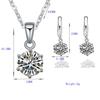 Korean Fashion Mini Zircon Pendant Earrings Set