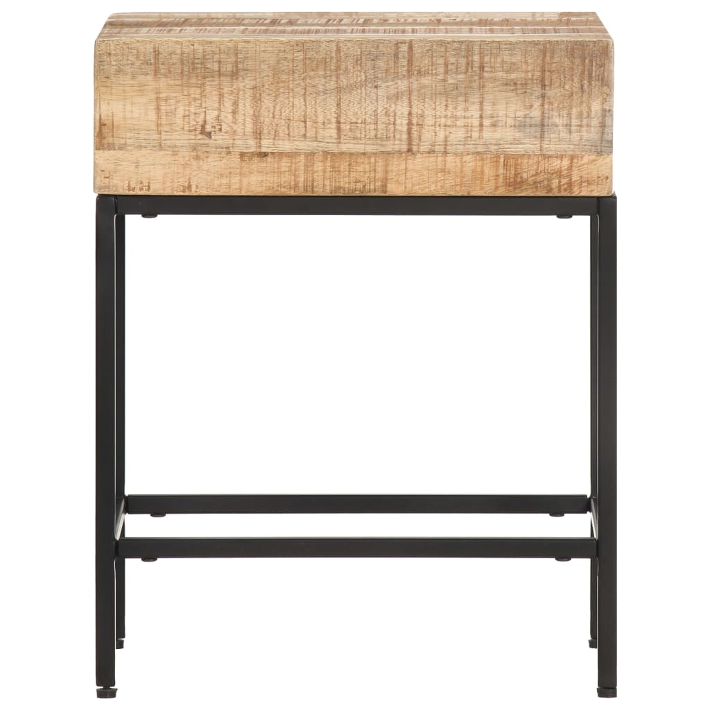 Side Table 40 X 30 X 50 Cm Rough Solid Mango Wood