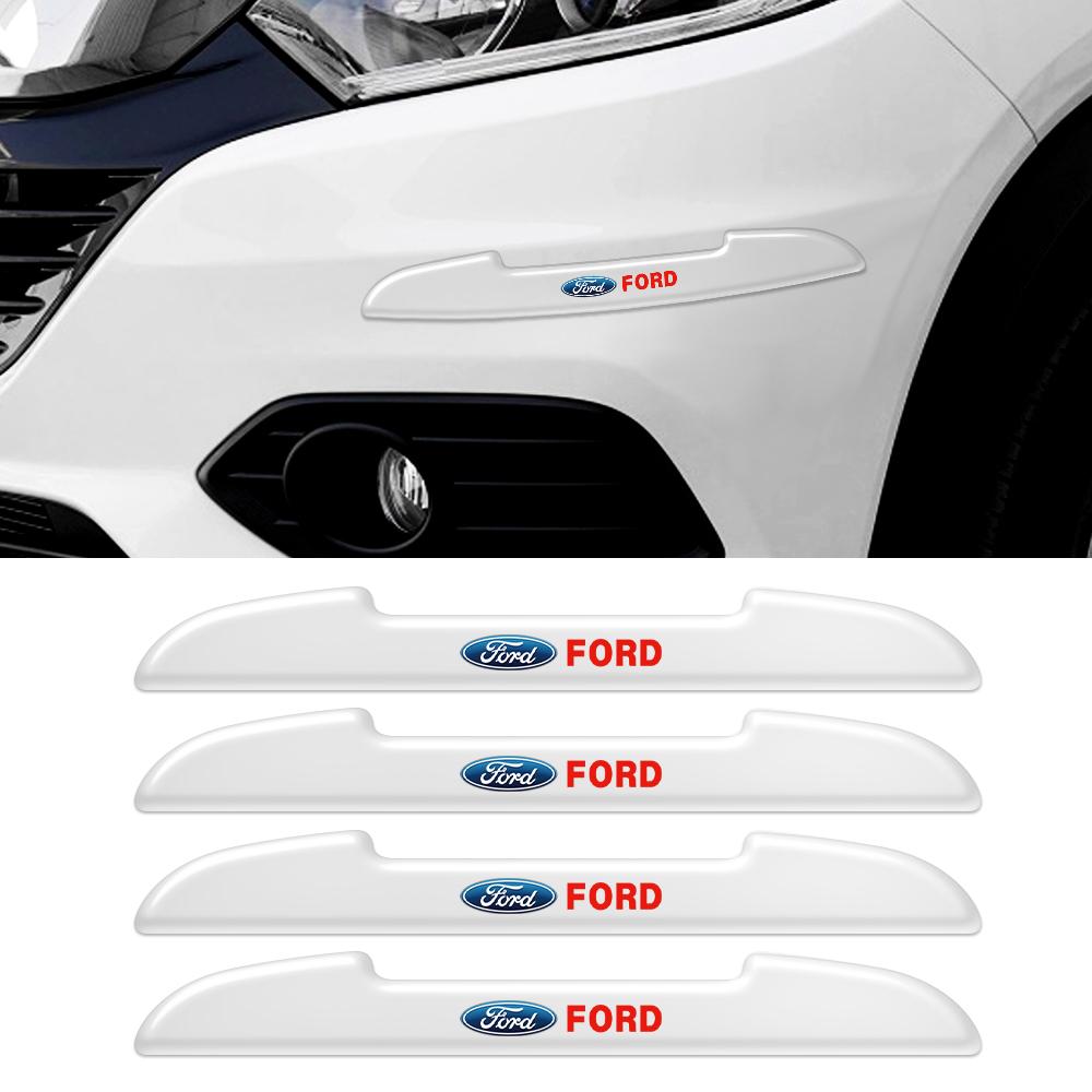 YJBU1 Car Door Edge Anti-collision Badge Stickers Protection Strips Accessories For Ford Ranger Mustang Kuga Mondeo Fiesta Mk2 Racing