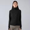 Winter Yoga Clothing Top Outdoor Sports Running Jacket Women Fall and Winter Fleece Cardigan Slim-Fit Hood Sweatshirt Women
