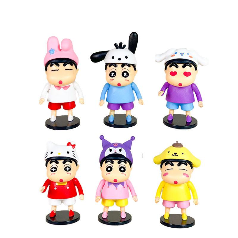 Kuromi Crayon Shin Chan Pvc Action Figures Model Collectible Toy For Anime Fans