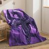 Evil Dragon Cross Flannel Blanket – Lightweight Anti-Tear Polyester – Anime Themed Purple Throw
