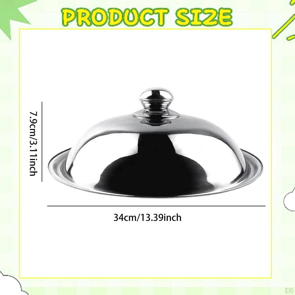Replacement Pot Lid Easy to Clean Round Lightweight Metal Heat Resistant Universal Cooking Pan