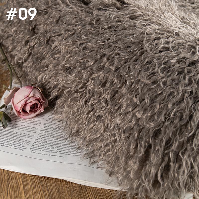 50*170cm High-grade 6cm Long Hair Cashmere Fabric Lamb Curly Imitation Tan Sheep Wool Plush Fabric DIY Clothing Dolls Cosplay