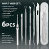 3/10Pcs Stainless Steel 7 Piece Pedicure Manicure Tool Kit Non Slip Handle Storage Case For Home Salon Nail Care
