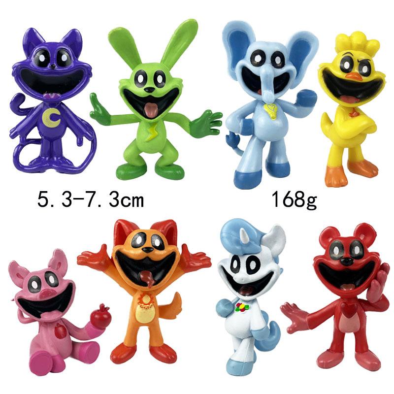 Horror Smile Small Animal Figure Doll Sleepy Cat Monster Game Merchandise Toy Model Ornament