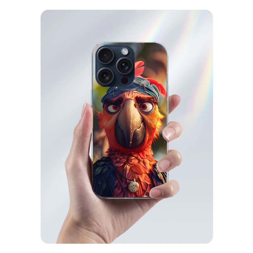 Macaw Pirate Clear Phone Case For Iphone 17 Air 16 Pro Max 15 Pro 14 Plus 17E 16E 11 13 12 Mini Cover Cases Fundas Cell TPU Capa