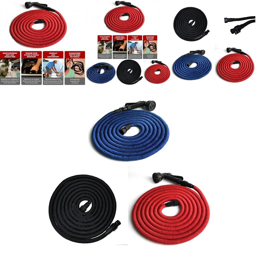 25ft-100ft Expandable Garden Hose Set With High Pressure Water Gun For Gardening And Car Washing