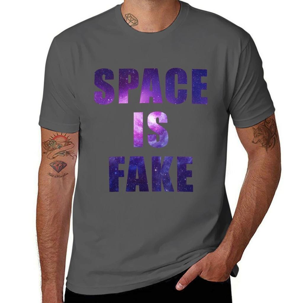 SPACE IS FAKE TShirt UV Protection Outdoor Tee Shirt