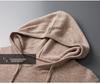 Men's Thick Wool Knit Pullover Hoodie - Autumn/Winter Collection