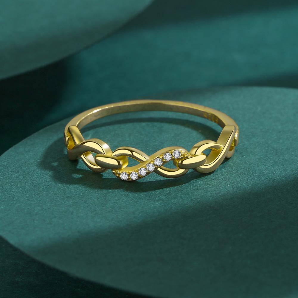 Fashion Openwork Cross Ring For Women Ekte S925 Sølv Zircon Small Diamond Crystal Party Valentines Gft smykker