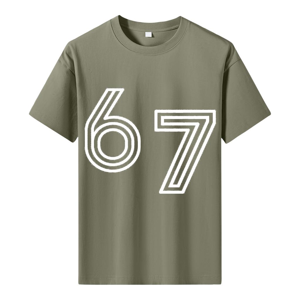 Pánské tištěné tričko s krátkým rukávem Pánský volný ležérní top s krátkým rukávem