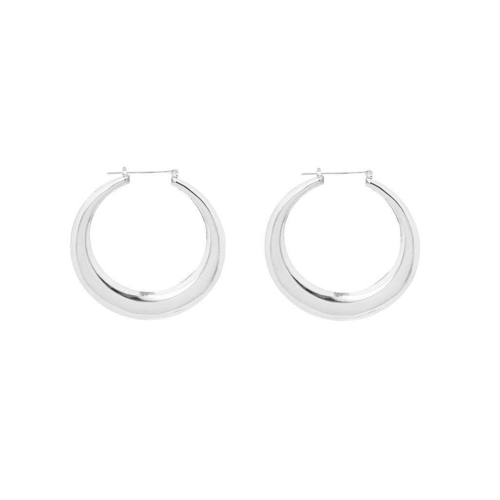 Gold Hip Hop Bamboo Hoop Earrings – Extra Large Exaggerated Circle Studs