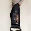 European and American Hip-hop Jeans Loose Printing Men's Trendy Versatile Casual Straight Wide-leg Denim Trousers