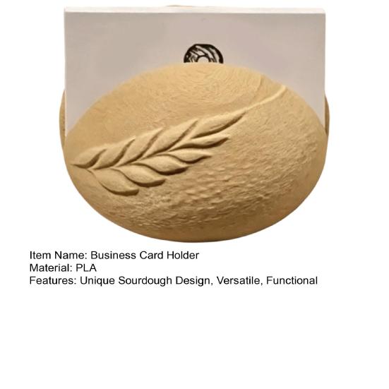 Sourdough Bread Business Card Holder Creative Mini Bread-Shaped Card Display Organizer for Bakery Cafe Pastry Shop Farmers Market Countertop Decor