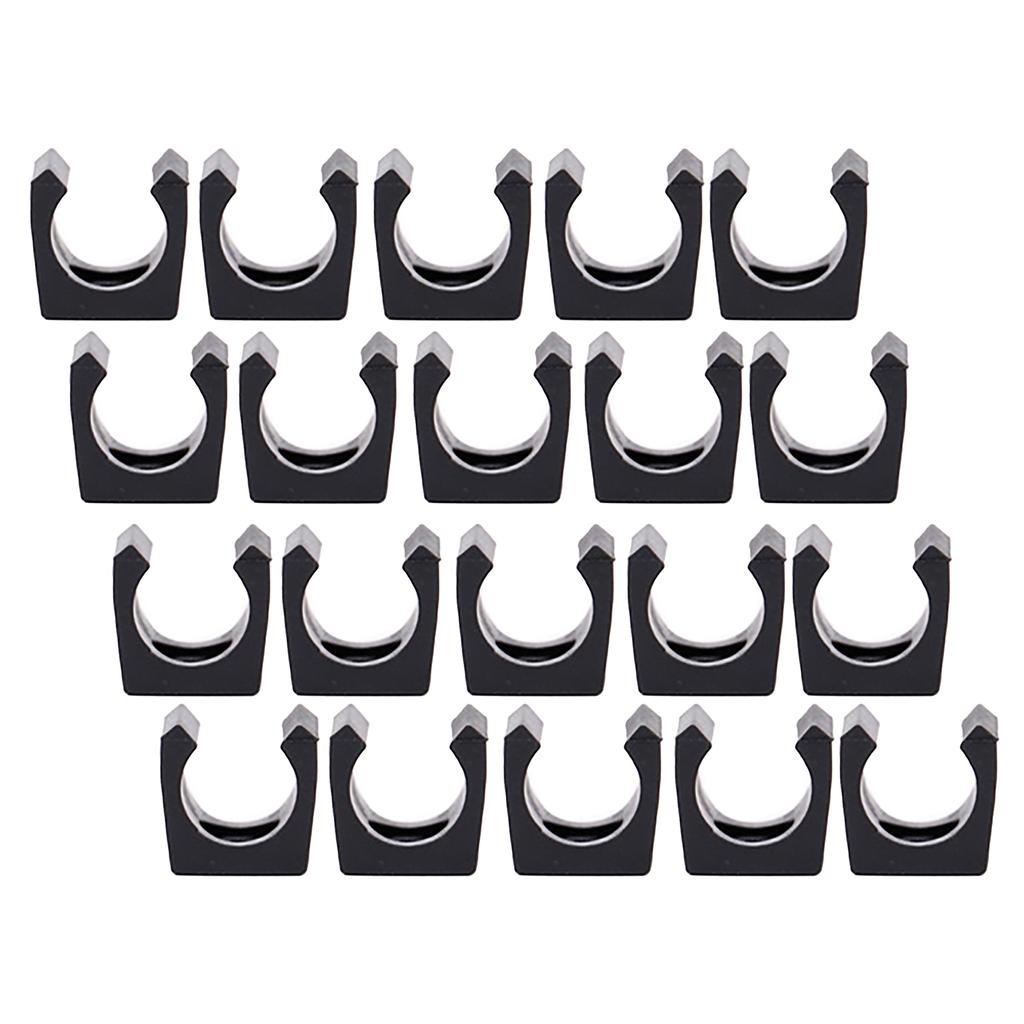 20Pcs Fishing Rod Holder Clips Billiards Pool Cue Clips Plastic Fishing Rod Clips Snooker Cue Locating Clips Enduring