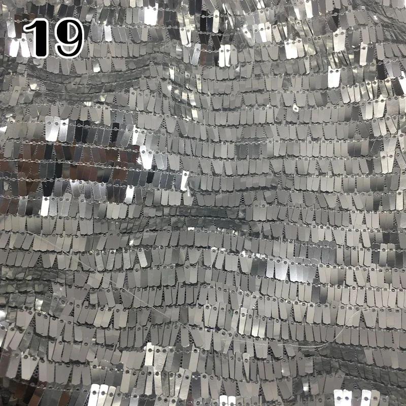

100x130 см Блестящая Искрящаяся Ткань с Пайетками Серебристая Радужная Двусторонняя Материал для Костюма Платья Сделай Сам Продается По Метру для Рукоделия 100x130cm