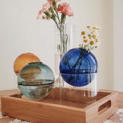 Creative Spheroidal Glass Vase Flower Arrangement Hydroponic Plant Vases Flower Pot Plants Bonsai Office Tabletop Home Decor