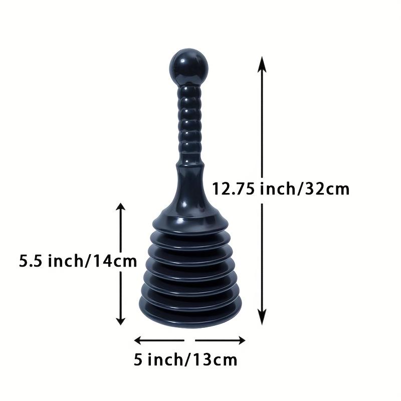 [Rugged Plunger] Compact and Rugged Sink and Drain Plunger | for Kitchen Sink, Bathroom Sink, Shower and Bathtub, Large Bellows for Residential Use