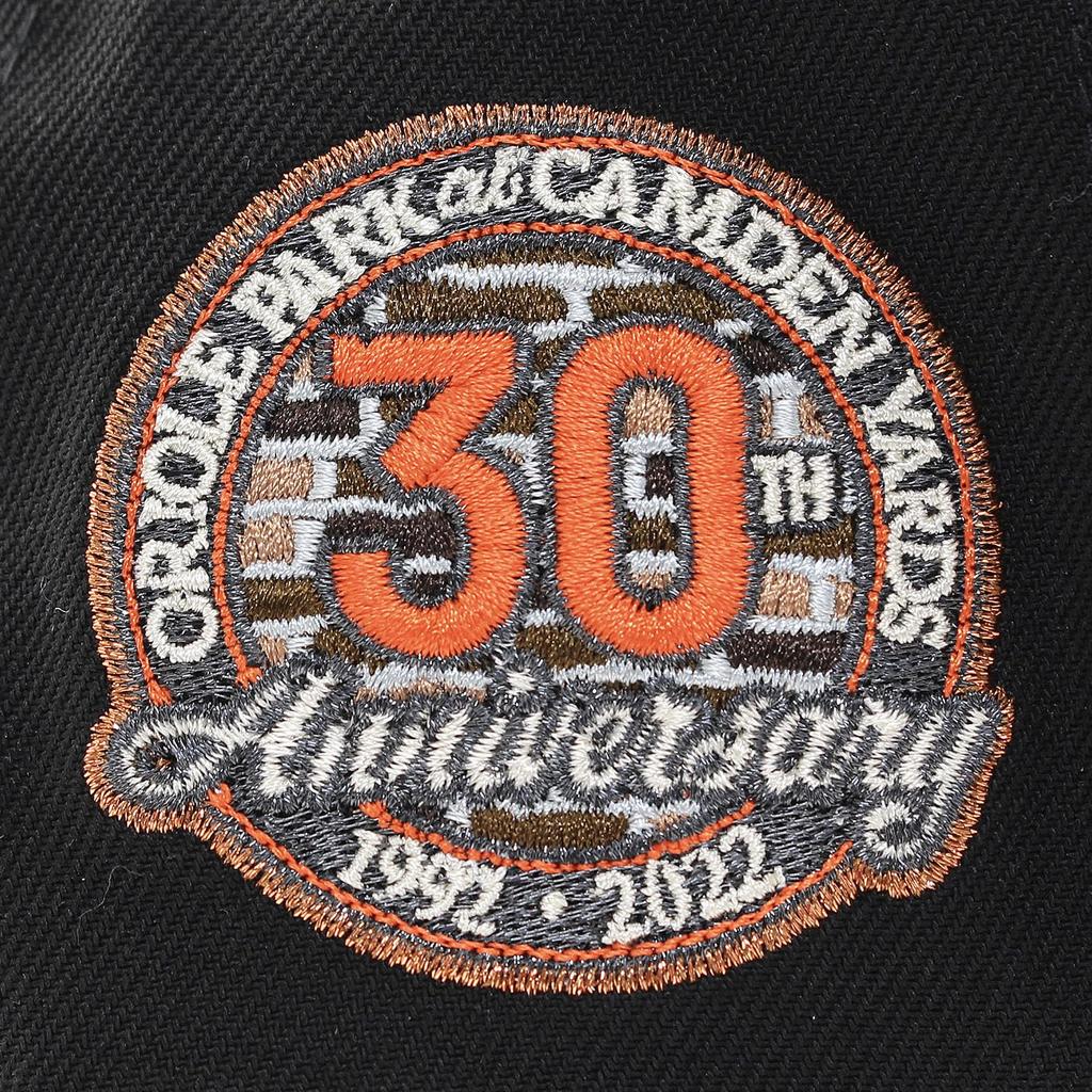 Exclusive New Era 9FORTY Snapback Cap 940 MLB MiLB NFL NBA Hat with Color Brim and Side Patch Orioles Anniversary EU/AU (Baltimore (30th Black))