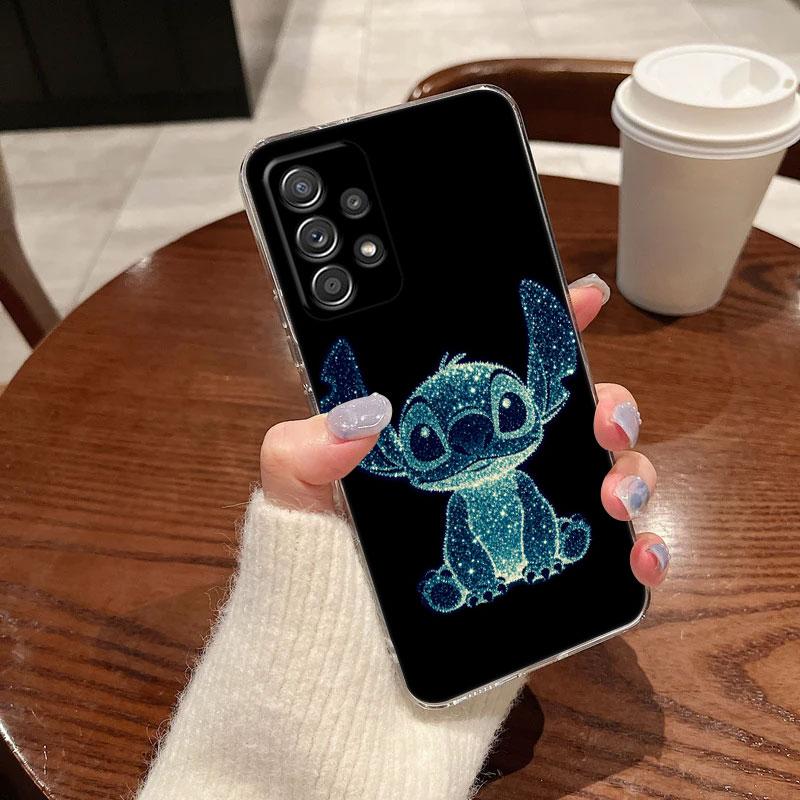 Klare Hülle für Samsung Galaxy A57 A37 A56 5G A36 Hüllen A55 A54 A35 A26 A07 A17 A16 A06 A34 A15 Weiche Abdeckung Cartoon Stitch Disney