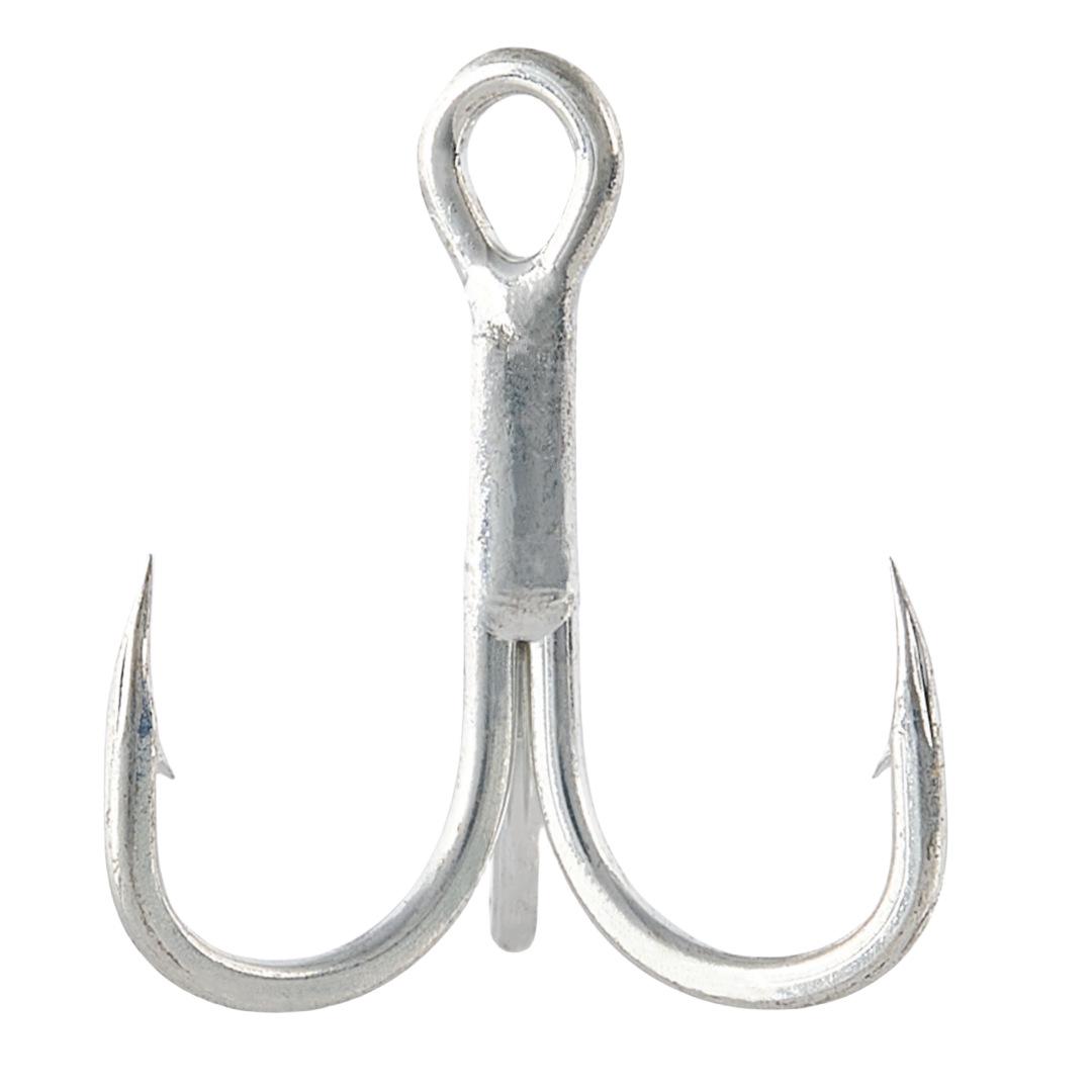 4x Усиленный Трехподдевный Крючок для Морской Рыбалки с Кровостоком #12