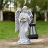 Solar Powered Angel Garden Statue Outdoor Decor Yard Patio Lawn Night Lighting