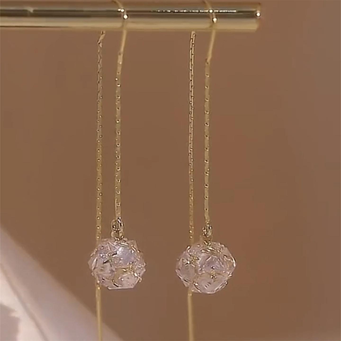 2025 Trendy Zirconia Diamond Tassel Stud Earrings - Light Luxury for Unique Elegance