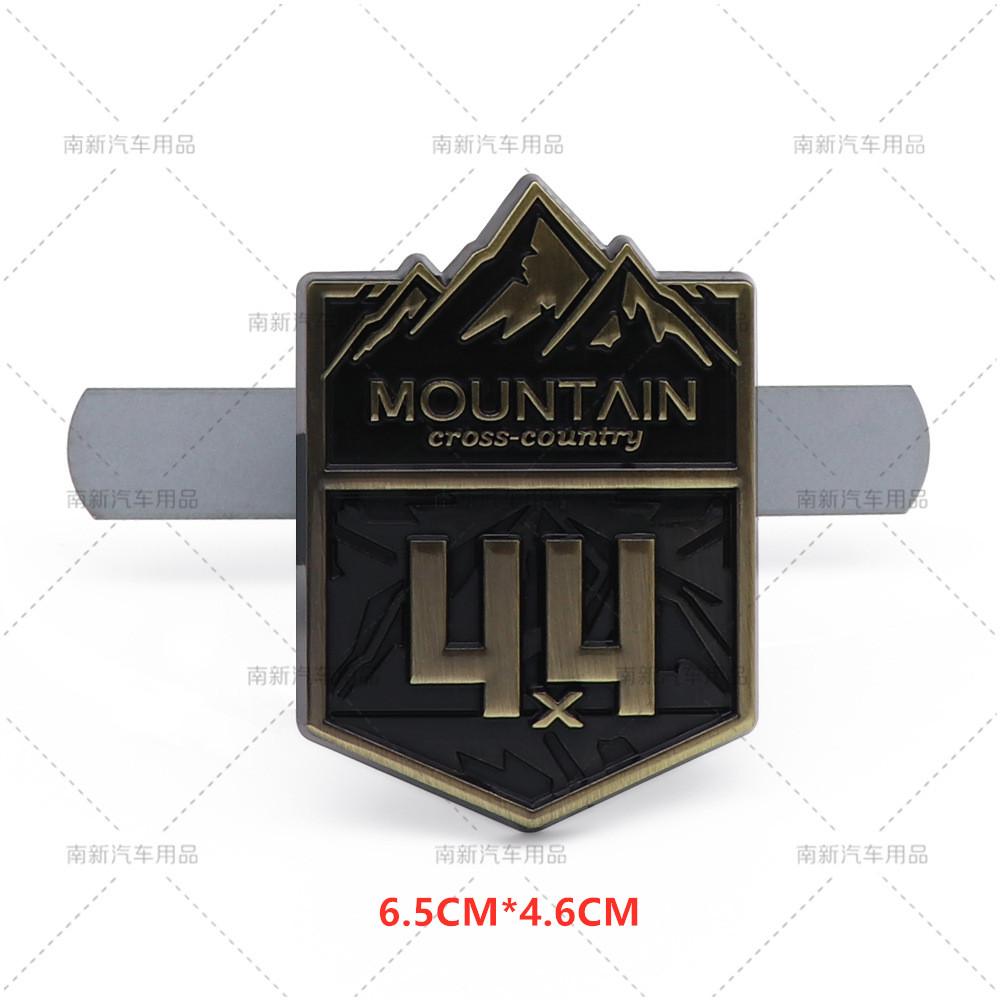 3D Metal 4X4 Mountain Cross Country Badge Auto 4WD Grille Emblem  Car Stickers For  Wrangler  Highlander Car Styling