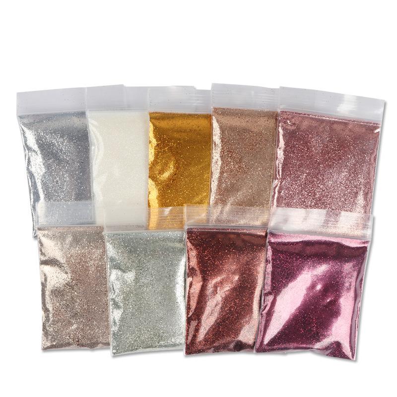10G/bag 0.2MM Solid Color Nail Glitter Powder Fine Glitter PET Glitter Nail Decoration DIY Filling Material