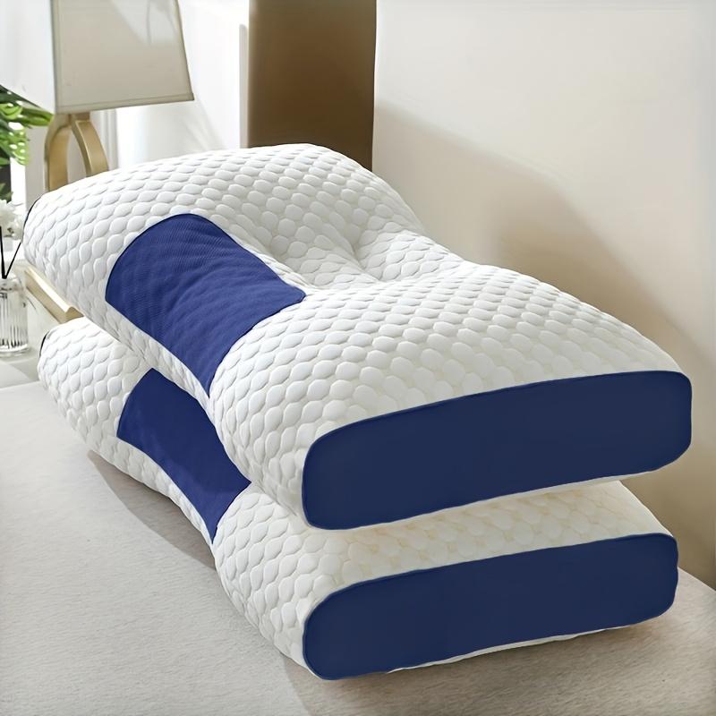 Massage Neck Pillows Adjustable Ergonomic Orthopedic Contour Support, High-Quality Pillow Core With Removable Zippered Cover