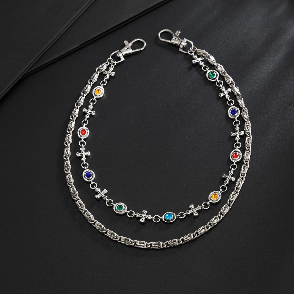 European and American Hip Hop Cross Trouser Chain Men's Fashion Personalized Jeans Hanging Chain Men's Waist Chain Hanging Accessories
