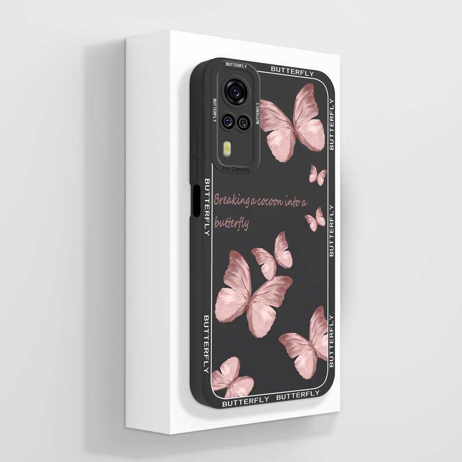 Per Vivo Y51 Y51A Y53S Y31 Y33 Custodia Squisita Cover Posteriore per Telefono Per Vivo Y 51(2020) Y 31 (2021) Cover Morbida in Silicone Liquido