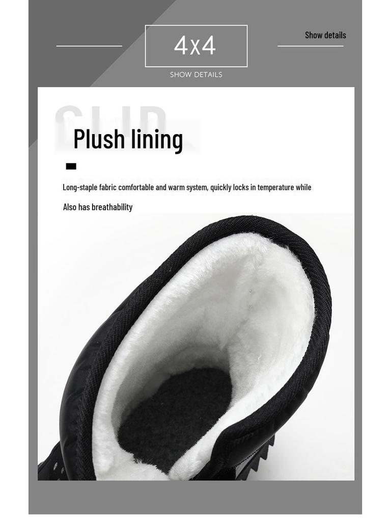 Botas de Neve de Inverno para Crianças até Meio da Panturrilha - Peludas, Quentes e Casuais para Meninos e Meninas