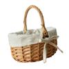 Picnic Basket Rattan Storage Serving Basket,Rustic Wicker Woven Hamper for