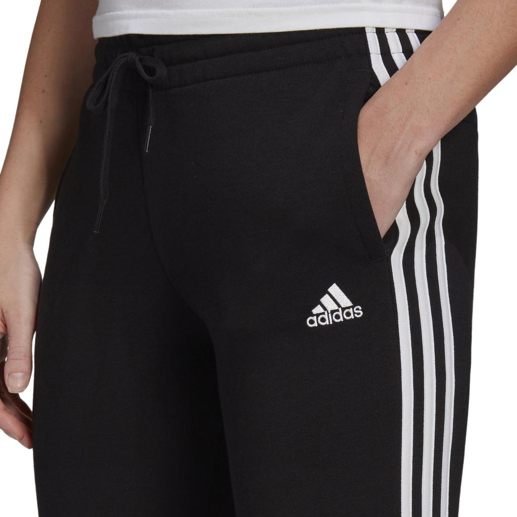 adidas מכנסי טרנינג סרוגים מודפסים בגזרה בינונית לנשים שחורות GM5551