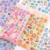3 Pcs/6pcs Colorful Sweet Candy Pets Cartoon Crystal Stickers Scrapbooking Diy Journal Cute Sticker Stationery Decor School Gift