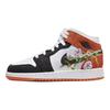 Air Jordan 1 Mid GS Ziedu Bērnu Kedas Oranžas Baltas Melnas DQ8390-100