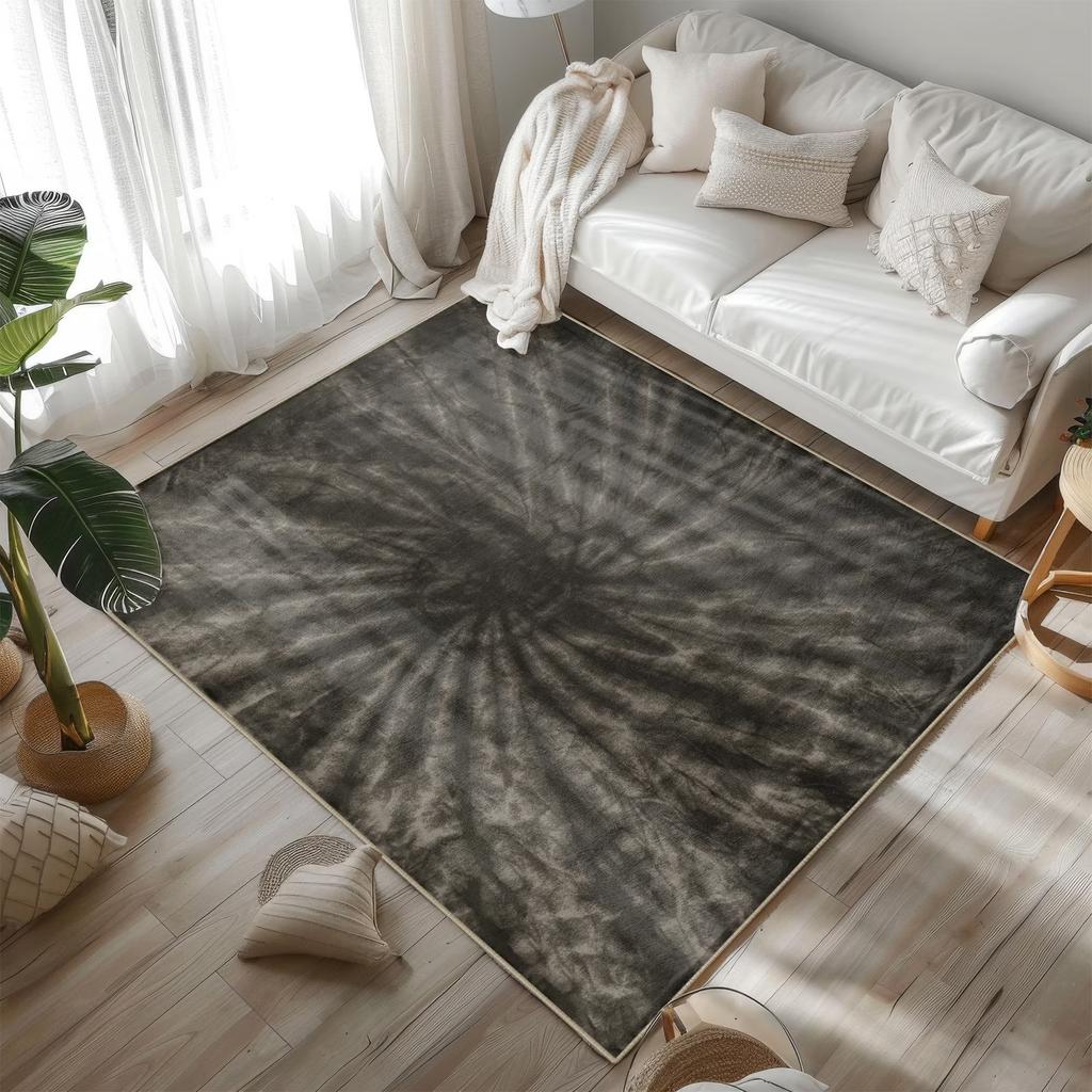 Nordic Tie Dye Area Rug for Living Room Modern Abstract Area Carpet Boho Area Rugs Colorful Rug Eclectic Bedroom Decor Carpet